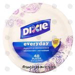 Dixie everyday paper plates, 8.5-in., microwavable, cut resistant, soak proof shield Center Front Picture