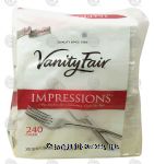 Vanity Fair Impressions 3-ply napkins, cloth-life feel, 15x17-in, 4-packs Center Front Picture