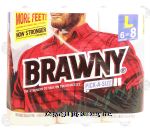 Brawny  paper towels, large rolls, 87 2-ply sheets per roll, pick-a-size Center Front Picture