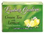 Lindsay Gardens  green tea with lemon, 20-tea bags Center Front Picture