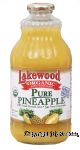 Lakewood  pure pineapple, 100% fresh pressed juice, organic, 100% fruit juice Center Front Picture