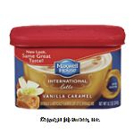 Maxwell House International Latte vanilla caramel flavored cafe-style beverage mix Center Front Picture