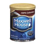 Maxwell House  100% colombian ground coffee, makes 90 6-fl. oz. cups Center Front Picture