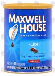 Maxwell House Lite medium roast ground coffee with 1/2 the caffeine, makes 90 6-fl. oz. cups Center Front Picture