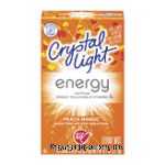 Crystal Light energy peach mango flavor drink mix, 10 packets Center Front Picture