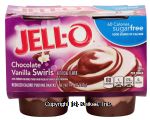 Jell-o  chocolate vanilla swirls pudding, sugar free, 4-cups, refrigerated item Center Front Picture