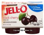 Jell-o  black cherry low calorie gelatin snacks, sugar free, 4 cups, refrigerated item Center Front Picture