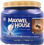 Maxwell House  house blend, medium roast ground coffee, plastic tub Center Front Picture