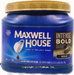 Maxwell House  intense bold roast ground coffee, plastic tub Center Front Picture