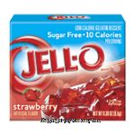 Jell-o Gelatin Dessert Sugar Free Strawberry Low Calorie Center Front Picture