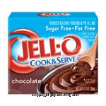 Jell-o Pudding & Pie Filling Chocolate Sugar Free  & Fat Free Cook & Serve Center Front Picture