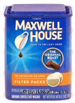 Maxwell House The Original Roast ground coffee, filter packs, 10 packs, makes 40-60 cups Center Front Picture