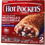 Nestle Hot Pockets meatballs & mozzarella cheese w/reduced fat cheese and sauce in garlic buttery seasoned crust, 2 ct Center Front Picture