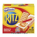 Nabisco Handi-Snacks 6 single serve ritz crackers 'n cheez snack packs Center Front Picture