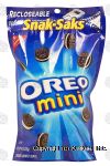 Nabisco Oreo snak-saks; mini chocolate sandwich cookies Center Front Picture