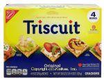 Nabisco Triscuit original whole grain wheat crackers with sea salt, 4-boxes Center Front Picture