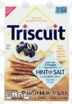 Nabisco Triscuit hint of salt whole grain wheat snack crackers Center Front Picture