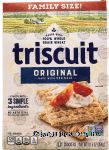 Triscuit Family Size! original shredded wheat crackers made with sea salt Center Front Picture