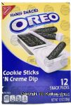 Nabisco Oreo oreo handi-snacks, cookie sticks 'n creme dip snack packs, 12 pk. Center Front Picture