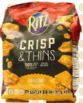 Nabisco Ritz crisp & thins cheddar flavor potato and wheat chips, oven baked Center Front Picture