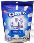 Oreo Thin Bites white fudge dipped original oreo cookies, resealable bag Center Front Picture