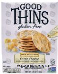 Good Thins  three cheese, cheese snack crackers, box Center Front Picture