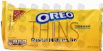 Nabisco Oreo Thins thin & crispy golden oreo cookies, family size, wrapper Center Front Picture