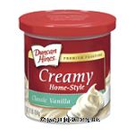 Duncan Hines Frosting Creamy Homestyle Classic Vanilla Center Front Picture