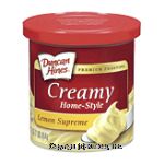 Duncan Hines Creamy Home-style lemon supreme premium frosting Center Front Picture