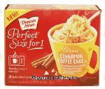 Duncan Hines Perfect Size for 1 cinnamon coffee cake, 4 individual pouches Center Front Picture