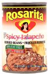 Rosarita  spicy jalapeno refried beans, frijoles refritos Center Front Picture