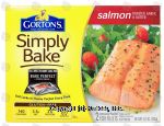 Gorton's Simply Bake roasted garlic & butter salmon, 2 fish fillets, bake perfect oven bags Center Front Picture