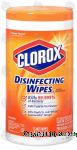 Clorox  disinfecting wet wipes, bleach-free, orange fusion, 7 x 8-inch wipes Center Front Picture