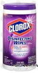 Clorox  disinfecting wet wipes, lavender scent, bleach-free, 7 x 8-inch wipes Center Front Picture