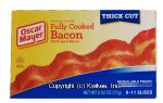 Oscar Mayer  fully cooked bacon, thick cut, store below 75 degrees farenheit Center Front Picture