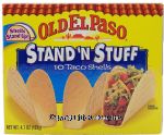 Old El Paso Stand 'n Stuff 10 hard taco shells Center Front Picture