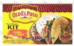 Old El Paso  hard & soft taco dinner kit; 6 taco shells, 6 flour tortillas, mild taco sauce, seasoning mix Center Front Picture