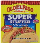 Old El Paso Super Stuffer larger taco shells 10 count Center Front Picture