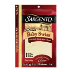 Sargento(R) Natural baby swiss sliced cheese, 11 thin slices Center Front Picture