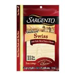 Sargento(R) Natural swiss cheese, deli style sliced, 11 thin slices Center Front Picture