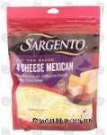 Sargento(R) Off the Block 4 cheese mexican; monterey jack, cheddar, queso & asadero cheese Center Front Picture