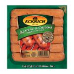 Eckrich  jalapeno & cheddar smoked sausage, 6 count bunsize Center Front Picture