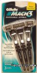 Gillette Mach 3 disposable razors, incredibly comfortable, sensitive sensible Center Front Picture