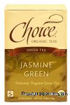 Choice  jasmine green organic tea, 16-bags Center Front Picture