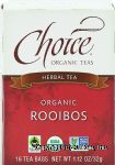 Choice organic rooibos herbal tea, 16-tea bags Center Front Picture