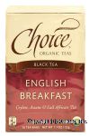 Choice  english breakfast black tea, organic ceylon assam & east african, 16-bags Center Front Picture