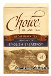 Choice English Breakfast decaffeinated black tea, 16-bags Center Front Picture