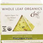 Choice organic teas jasmine green whole leaf tea in a pyramid infuser, 15-count Center Front Picture