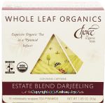 Choice organic teas estate blend darjeeling whole leaf tea, 15-pyramid bags Center Front Picture