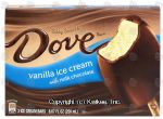 Dove  vanilla ice cream with milk chocolate, 3 ice cream bars Center Front Picture